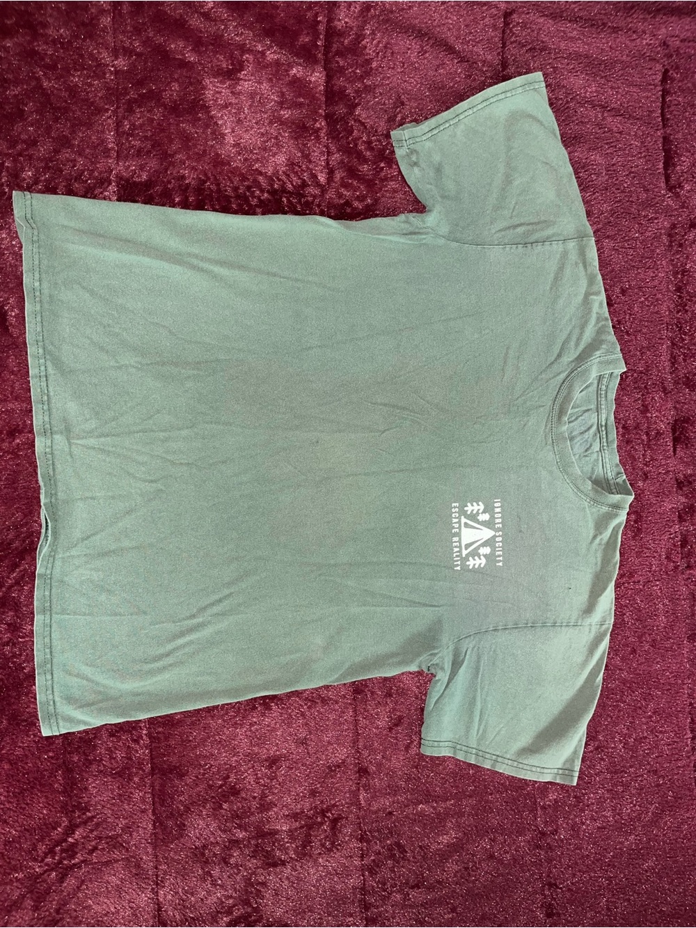 Green Short-Sleeve Graphic Crewneck T-Shirt
